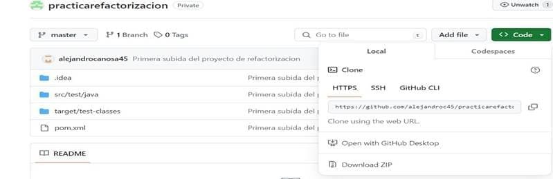 url del repositorio de github