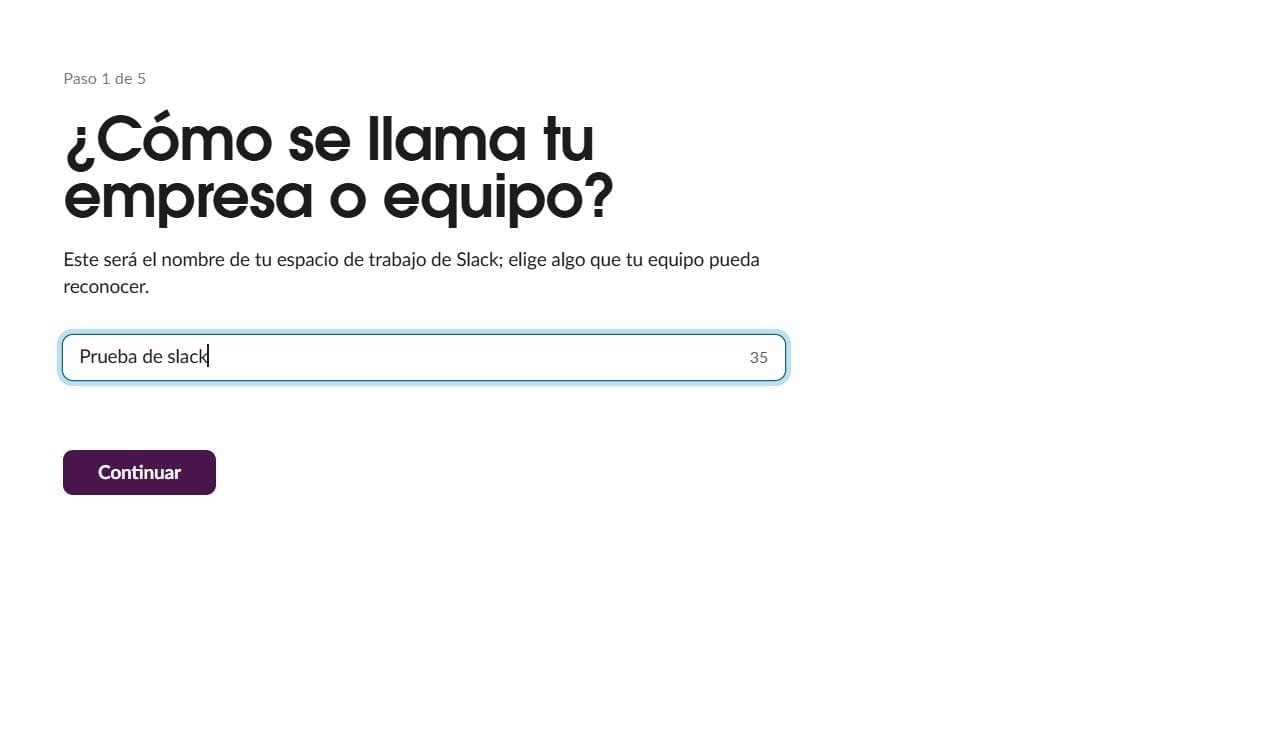 Iniciar sesión en Slack con gmail