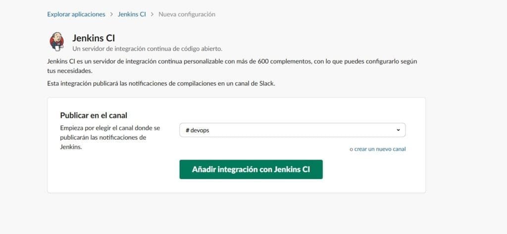 integrar canal a slack